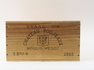 Vente aux enchères 6 BOUTEILLES CHÂTEAU POUJEAUX MOULIS - 2000 - CBO