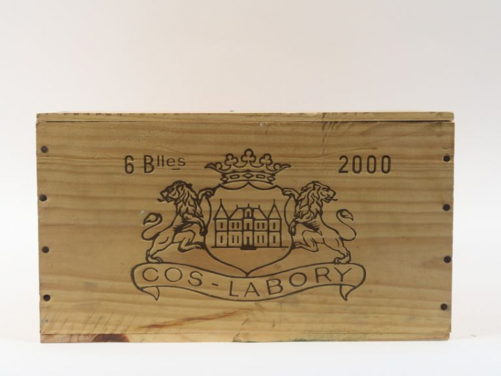 6 BOUTEILLES CHÂTEAU COS LABORY GCC ST ESTEPHE - 2000 - CBO
