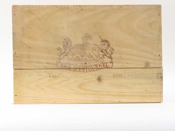 6 BOUTEILLES CHÂTEAU COS D'ESTOURNEL GCC ST ESTEPHE - 2001 - CBO
