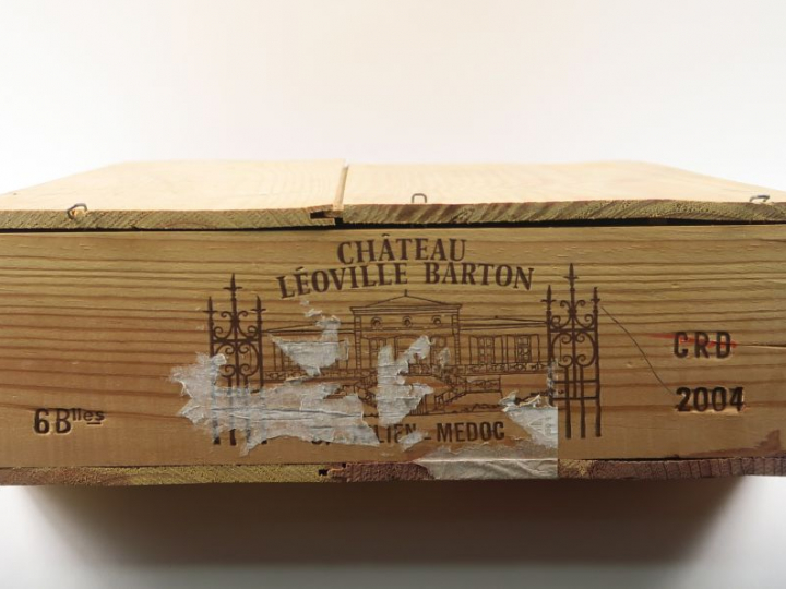 6 BOUTEILLES CHÂTEAU LEOVILLE BARTON GCC ST JULIEN - 2004 - CBO
