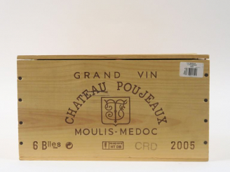 Vente aux enchères 6 BOUTEILLES CHÂTEAU POUJEAUX MOULIS - 2005 - CBO