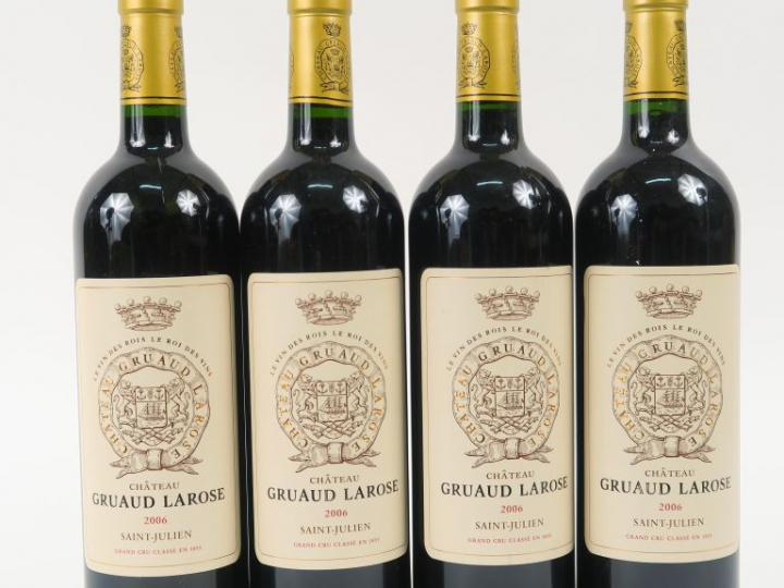 4 BOUTEILLES CHÂTEAU GRUAUD LAROSE GCC ST JULIEN - 2006