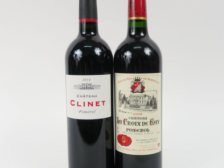 2 BOUTEILLES POMEROL : 1 CHÂTEAU CLINET 2014 - 1 CHÂTEAU LA CROIX DE G