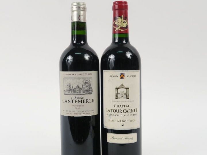 2 BOUTEILLES GCC HAUT MEDOC : 1 CHÂTEAU CANTERMERLE 2010 - 1 CHÂTEAU L