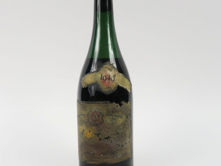 1 BOUTEILLE NUITS ST GEORGES CAMILLE GIROUD - 1949 - 7 CM/CAPS CIRE/EA