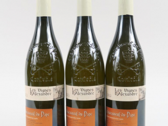 Vente aux enchères 3 BOUTEILLES CHATEAUNEUF DU PAPE BLANC 'LES VIGNES D'ALEXANDRE - 2013