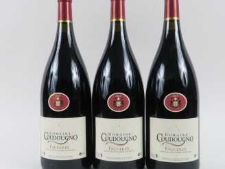 Vente aux enchères 3 MAGNUMS FAUGERES DOMAINE GOUDOUGNO - 2012 - COFFRETS