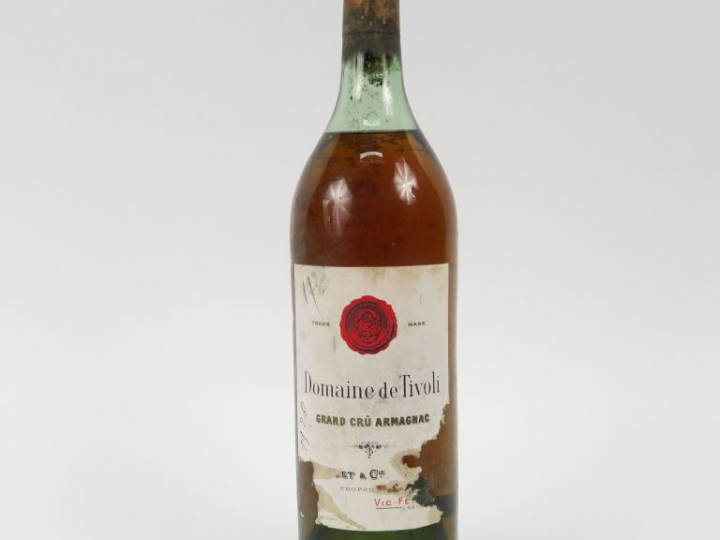   1 BOUTEILLE (1l) ARMAGNAC DE TIVOLI - 1920 - ETIQUETTE MANUSCRITE/EL