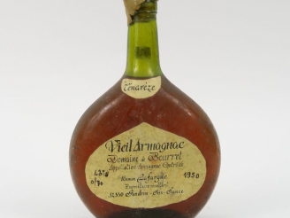 Vente aux enchères 1 BOUTEILLE VIEIL ARMAGNAC DOMAINE DE BOURRET 43° - 1950 - MILLESIME M