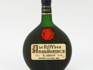 Vente aux enchères 1 BOUTEILLE ARMAGNAC 'LE ROY DES ARMAGNACS' HORS D'ÂGE GIMET