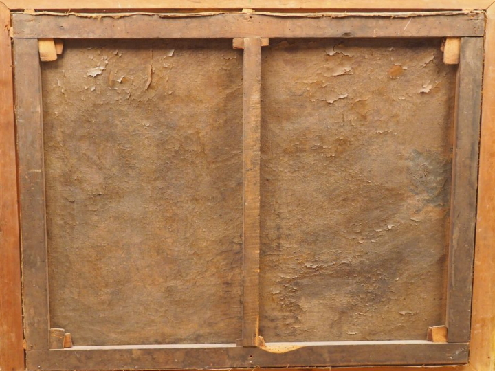 Ecole fançaise fin XVIIIe debut XIXe.  'Nature morte aux fruits'. Huil