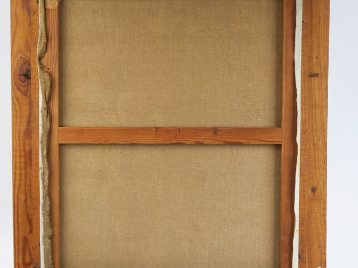 A. BEAUDIN."L'allée". Huile sur toile, signée en haut à gauche et daté