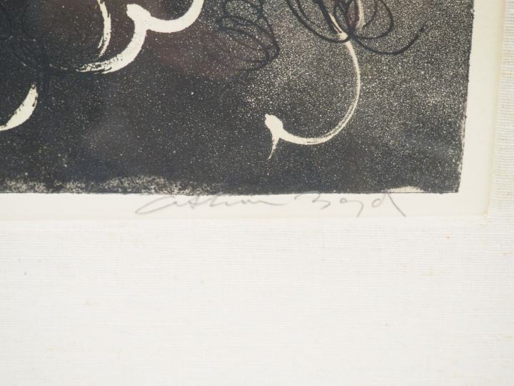 Arthur BOYD "Composition abstraite", "Figure with Brasso Tin". Deux di