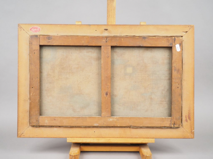 Victor LAINÉ. "Nature morte aux crabes". Huile sur toile, signée en ba