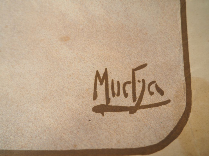 MUCHA. "Hiver" et "Eté".  Deux affiches. Dim. 107 x 57,5 cm. (petites 