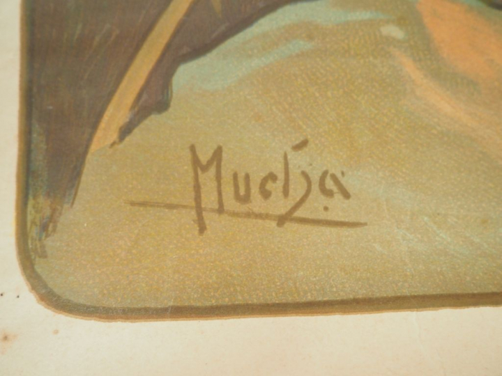 MUCHA. "Hiver" et "Eté".  Deux affiches. Dim. 107 x 57,5 cm. (petites 