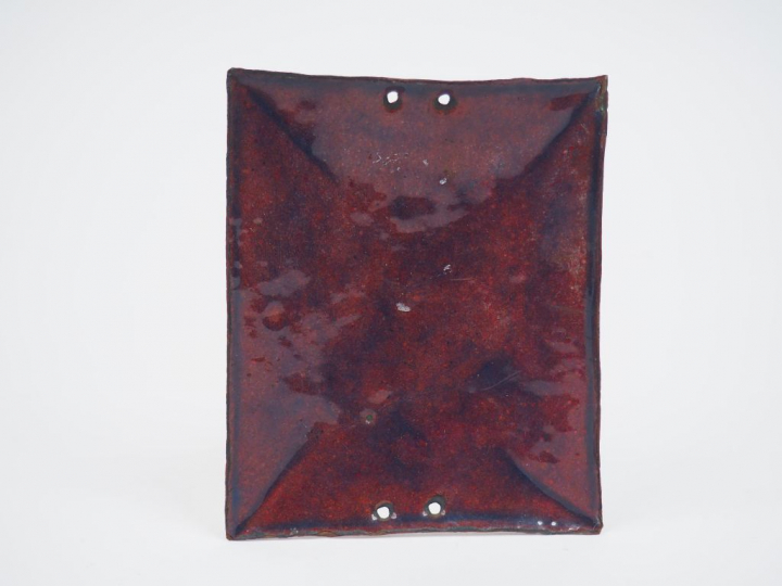 	Plaque en émail peint polychrome représentant le Repentir de saint Pi