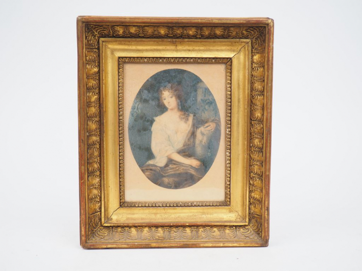 " Portrait de Marianne Deshoulières, poétesse française » Gravure en c