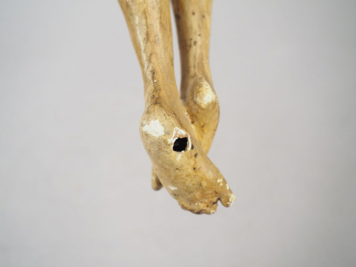 Christ en papier maché et polychromé. Espagne, XVIII- XIXème siècle.  