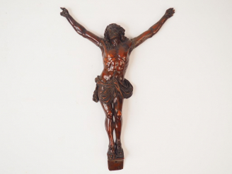 Vente aux enchères Ecole début XIXème  "Christ" Sculpture en bronze à patine médaille. H.