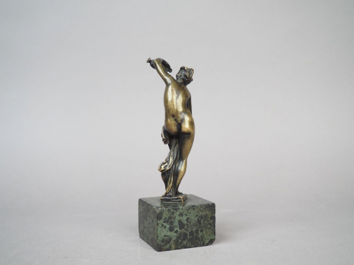 Vénus à sa toilette en bronze patiné. XIXème siècle, dans le goût de J