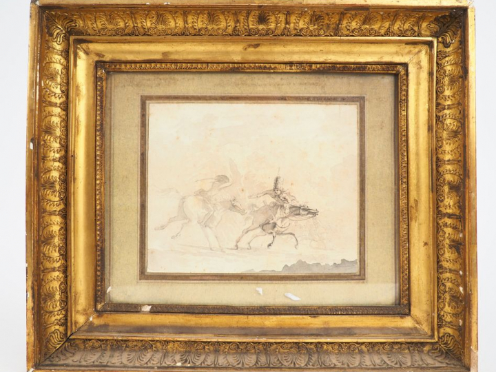 Swebach – Desfontaines (attribué à) « Scène de bataille, choc de caval