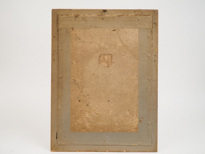 A. DELERIVE.  « Portrait d’homme assis » Dessin au lavis. Signé en bas