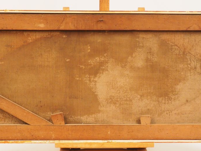 	Ecole française XIXème.  "Choc de cavalerie" Huile sur toile. Signée 