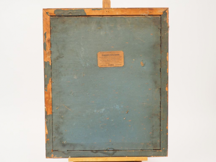 	M. DURAND CLAYE. « Portrait de jeune femme de profil » Dessin à la sa