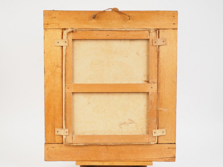 P. BLEGER  « Les cocotiers » Huile sur toile. Signée en bas à droite 4