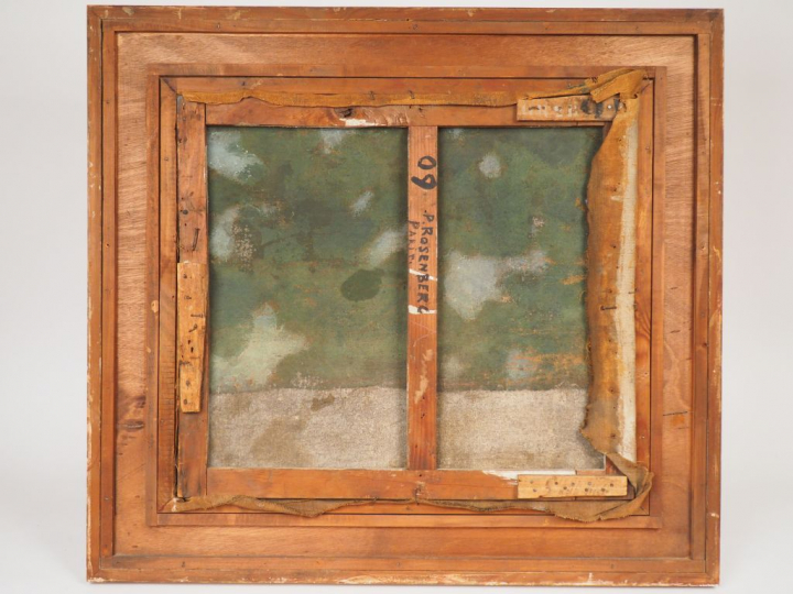 Roger BISSIERE  "Portrait de famille" Huile sur toile. Signée en bas à