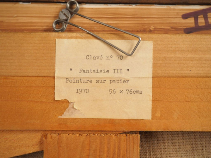 Antoni CLAVÉ  "Nature morte sur fond rouge" Huile sur papier marouflée