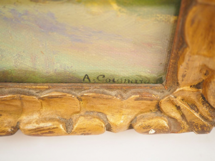 	A. COIGNARD.  « Paysages » Paire d’huiles sur carton. 23 x 33.5 cm