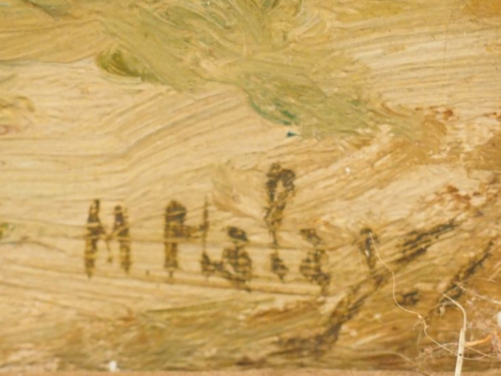 M. HALAY. « Vue de Belle-Ile en mer » Paire d’huiles sur toile. Signée