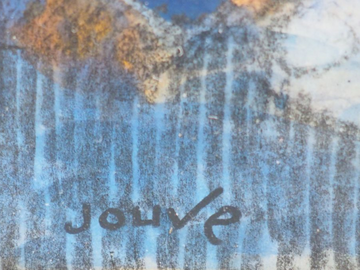 	Paul JOUVE.  « Kaa » Aquarelle gouachée. Signée en bas à gauche.  22,