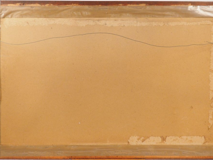 MARIN-MARIE « Le Valmy" Gouache.  Signé en bas à droite.  59,5 x 97,5 