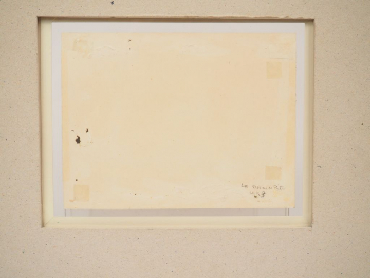 Paul SIGNAC  "St-Tropez"  Lavis. Signé en haut à droite, dédicacé et d