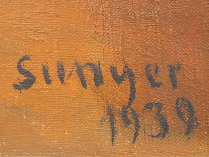 Joaquin SUNYER  « Portrait de Guy Maquenehen » Huile sur toile.  Signé