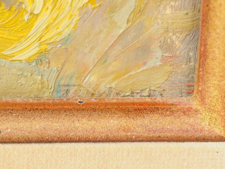 Jacques TRUPHÉMUS "Le flacon d'opaline" Huile sur papier. Signée en ba