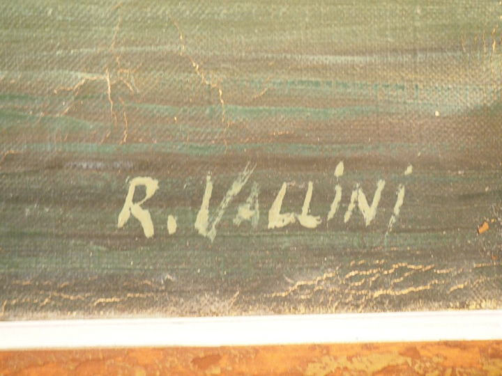 VALLINI  "Venise".  Huile sur toile.  Signée en bas à droite.  60 x 91