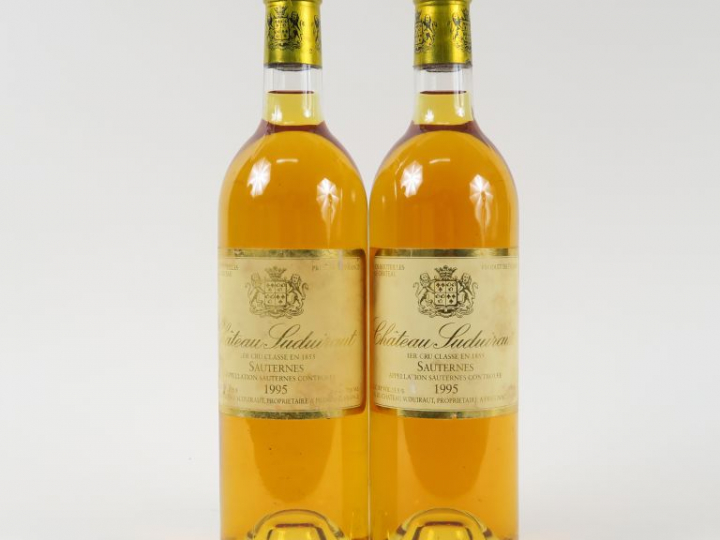 2 BOUTEILLES CHÂTEAU SUDUIRAUT 1er CC SAUTERNES - 1995 - ETLT