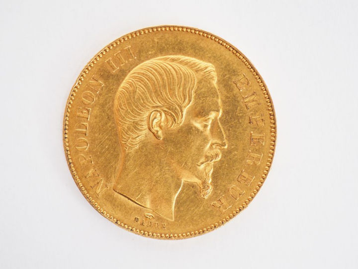 Pièce de 50 Francs or, 1857-A. FRAIS ACHETEURS 5% TTC.