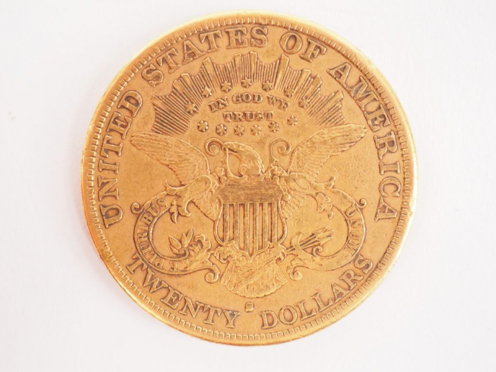 Pièce de 20 Dollars en or, 1883. FRAIS ACHETEURS 5% TTC