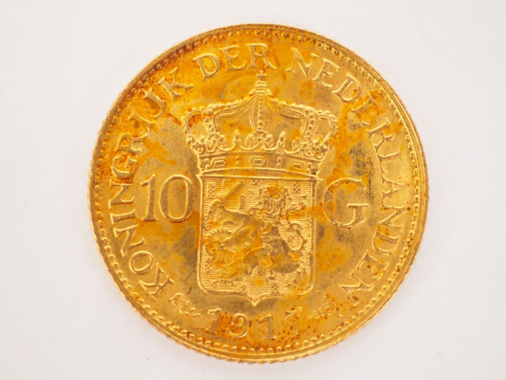 Pièce de 10 Florins or, 1917. FRAIS ACHETEURS 5% TTC