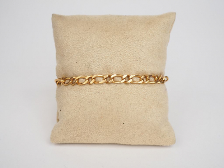 Bracelet en or jaune, maille gourmette. Poids. 11,34 g