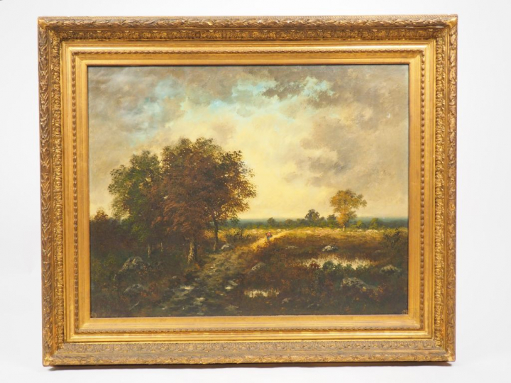 Paul ASTIER. 'La lande'. Huile sur toile, signée een bas à gauche et d