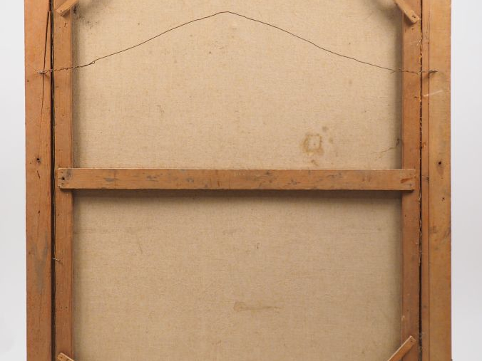 CAZABON. 'La Sainte Famille'. Huile sur toile, signée en bas à gauche.