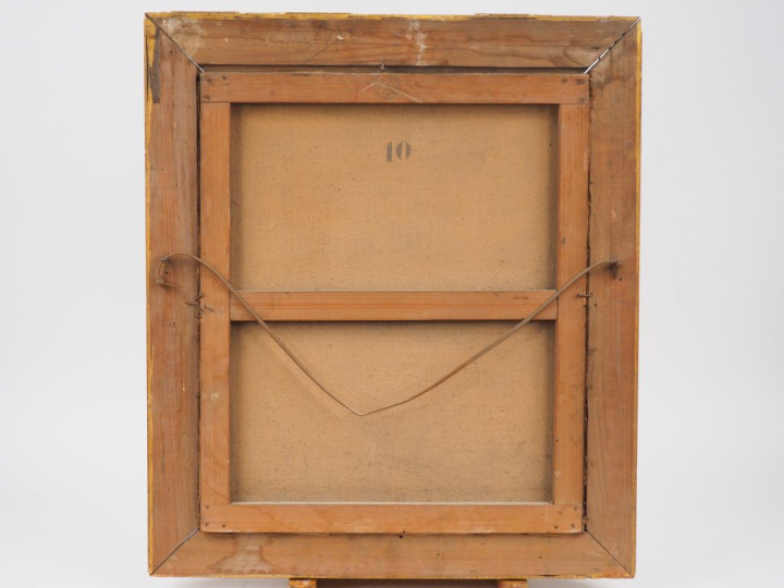 L. ESTRIGOS. 'Nature morte au bouquet de fleurs'. Huile sur toile, sig