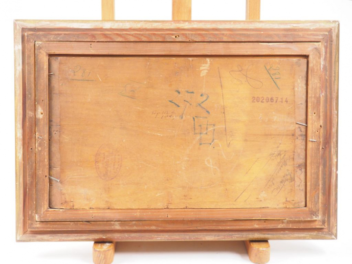 Julien Gustave GAGLIARDINI. 'Sisteron'. Huile sur panneau, signée en b