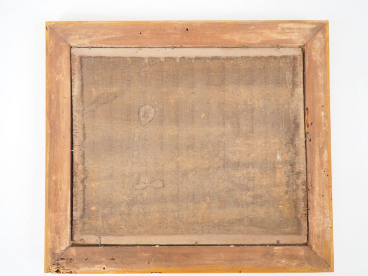 	R. GOURDON. 'Bouquet de fleurs'. Huile sur panneau, signée en bas à g